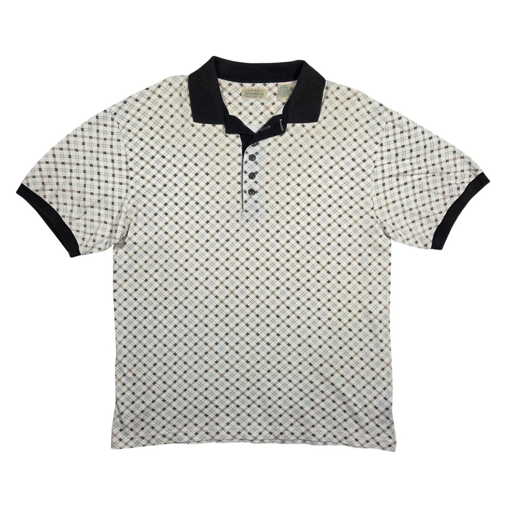 Vintage St Johns Bay Mens L Polo Shirt Short Sleeve 90s Skater Grunge Punk Retro
